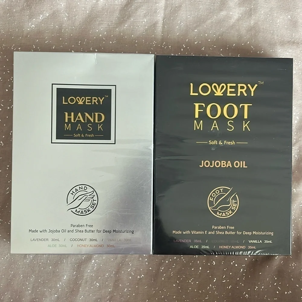 Brand New Hand & Foot Masks Jojoba Oil Moisturizing Hydrating Spa Shea Butter